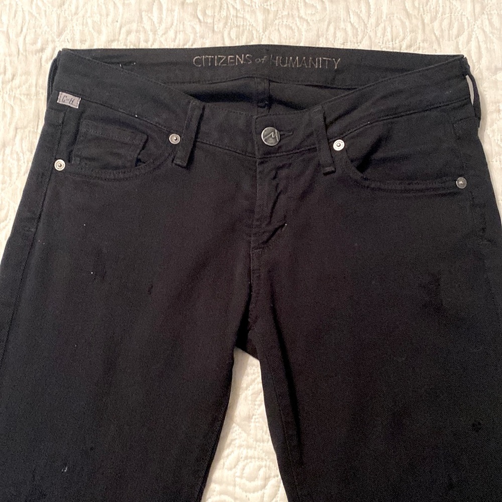Citizens of Humanity Black Distressed Jeans 25